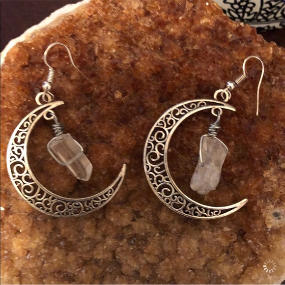 Crescent Moon Earrings - Picture 3 of 4